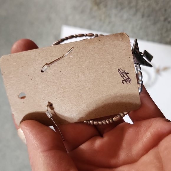 New Jade & Jasper silver bead adjustable hammered motif set - Picture 8 of 8